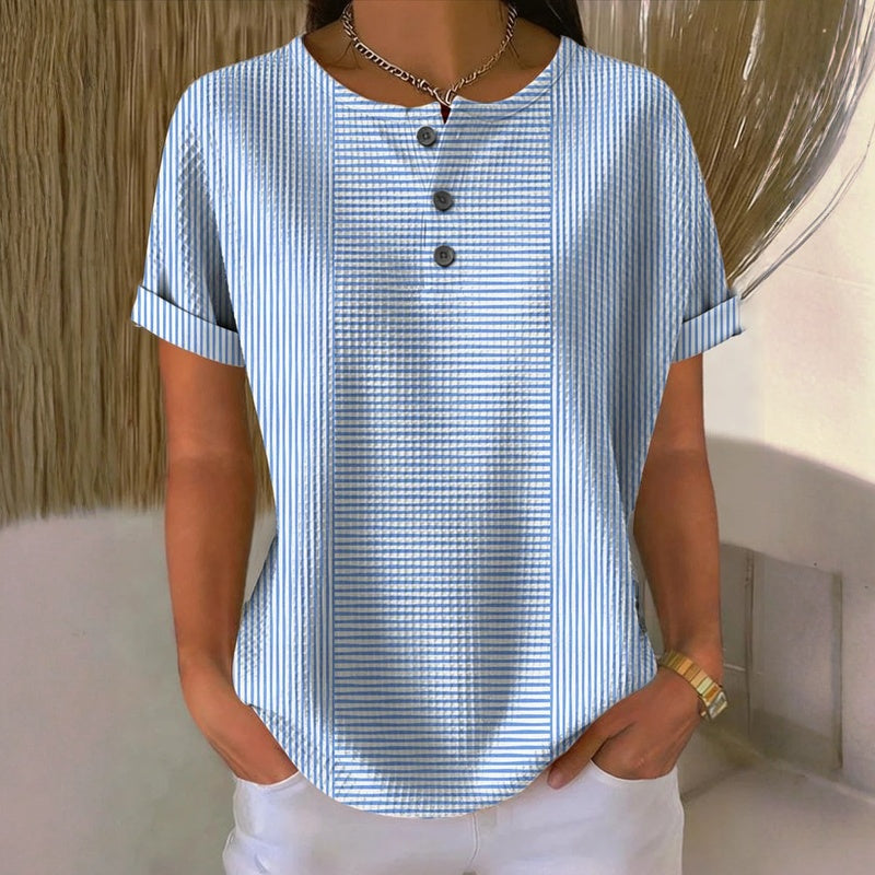 Blusa de lino de verano, estilo casual | Isa