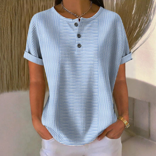Blusa de lino de verano, estilo casual | Isa