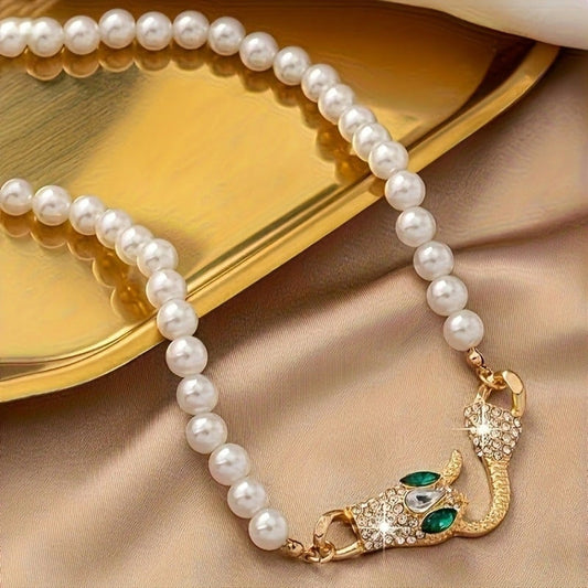Collar de perlas con forma de serpiente |  Aline™