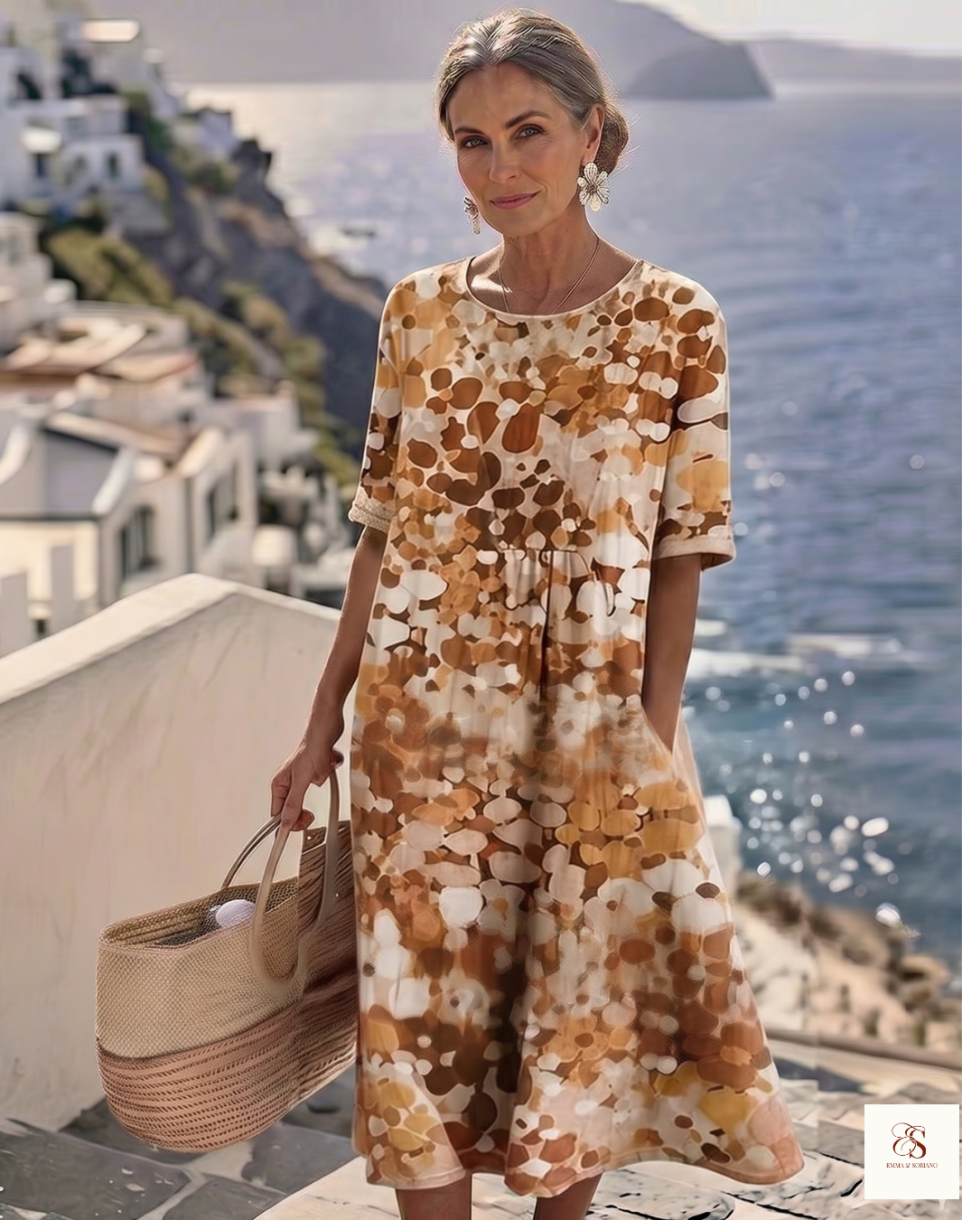 Vestido midi floral suelto y ligero  | Berta